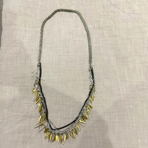 Stella & Dot - Elegant Silver and Yellow Women's Necklace